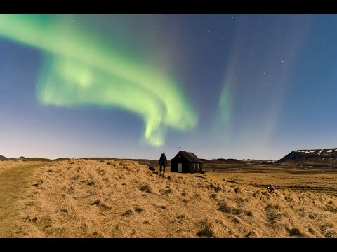 Vidéo Time Lapse aurores boréales en Islande en 4K UHD